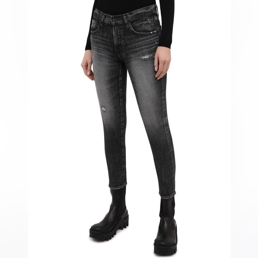Moussy Vintage Prichard Skinny Jeans Black Denim Streetwear Women’s Size 29